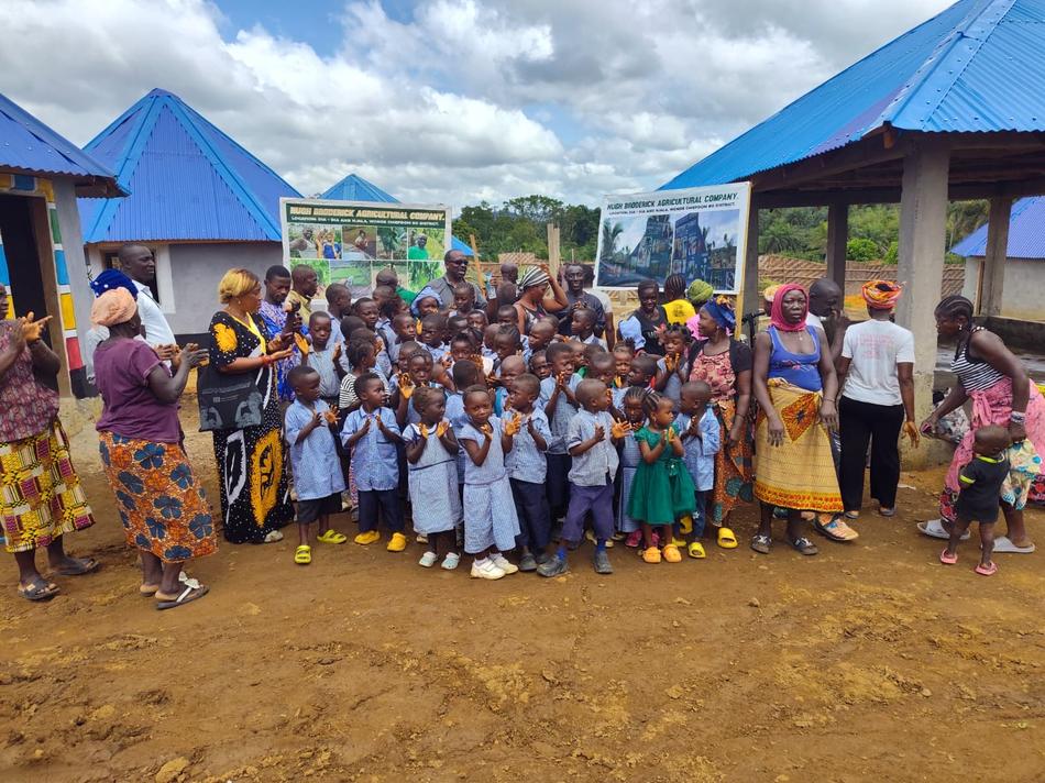 Schoolchildren at the village